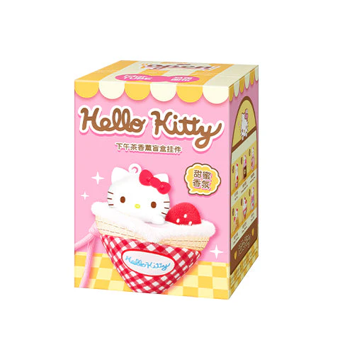 Hello Kitty Afternoon Tea-Themed Plush Keychain Aromatherapy Pendant Blind Box