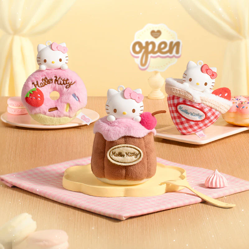 Hello Kitty Afternoon Tea-Themed Plush Keychain Aromatherapy Pendant Blind Box - Image 2