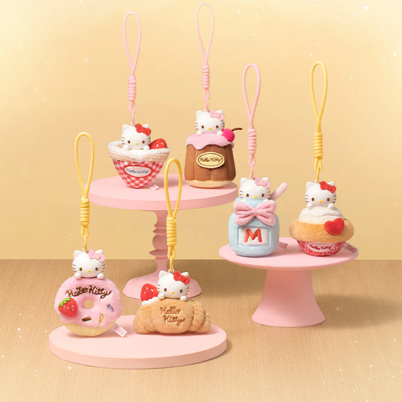 Hello Kitty Afternoon Tea-Themed Plush Keychain Aromatherapy Pendant Blind Box - Image 4