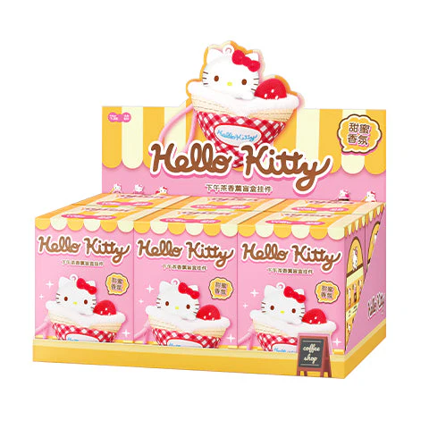 Hello Kitty Afternoon Tea-Themed Plush Keychain Aromatherapy Pendant Blind Box - Image 6