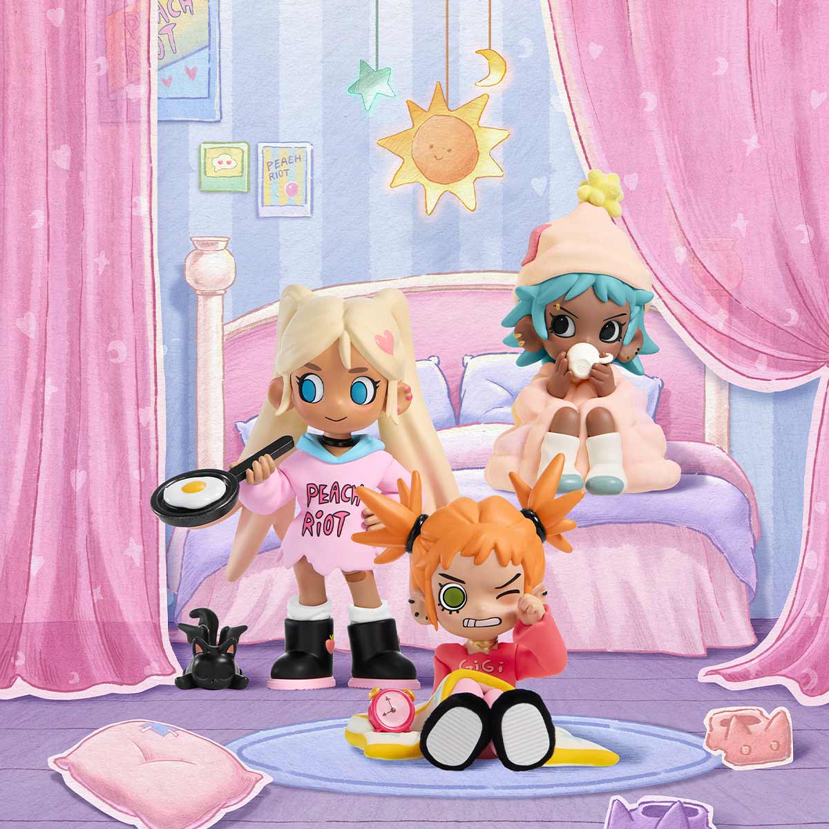Lil Peach Riot Sleepover Series Collectible Blind Box Figures - Image 2