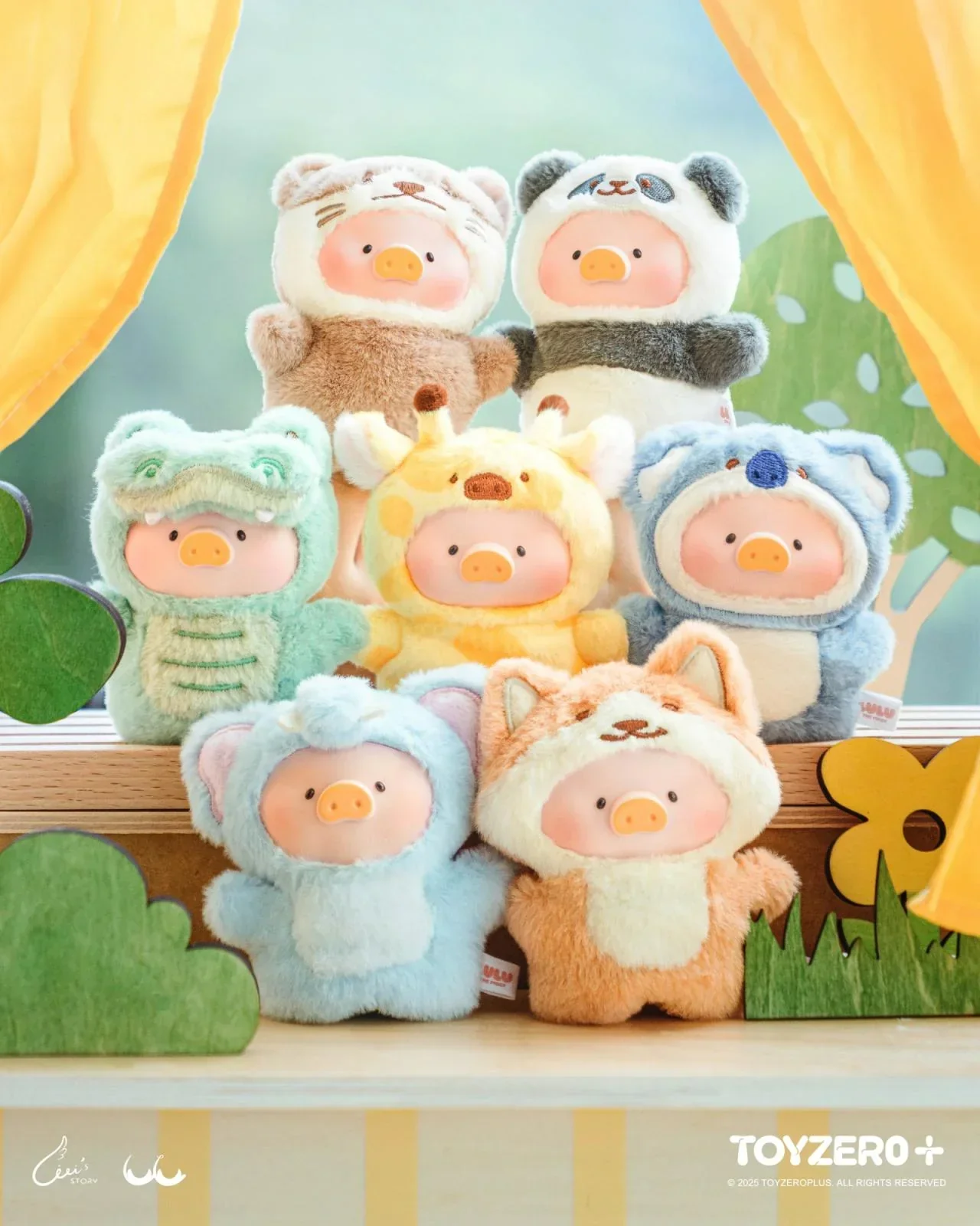 LuLu the Piggy Animal Party - Puppet Show PVC Face Plush Keychain Blind Box - Image 3