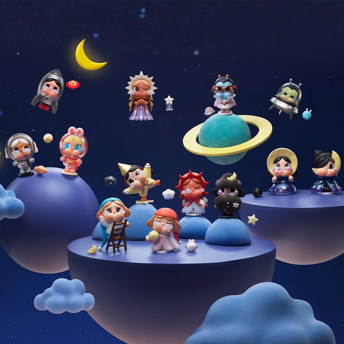 POP MART CRYBABY Crying to the Moon Series Collectible Blind Box Figures - Image 8