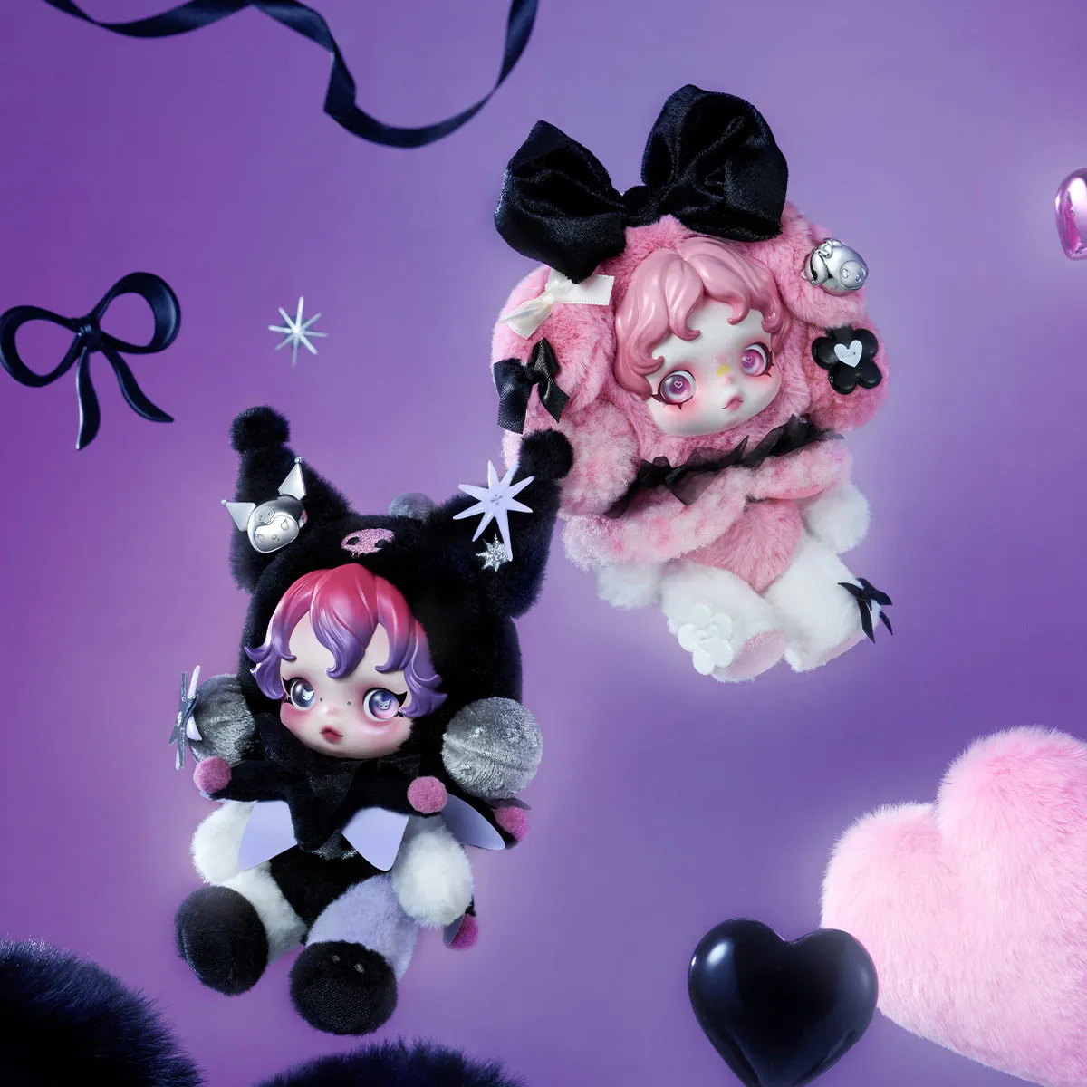 SKULLPANDA × KUROMI Plush - Image 2