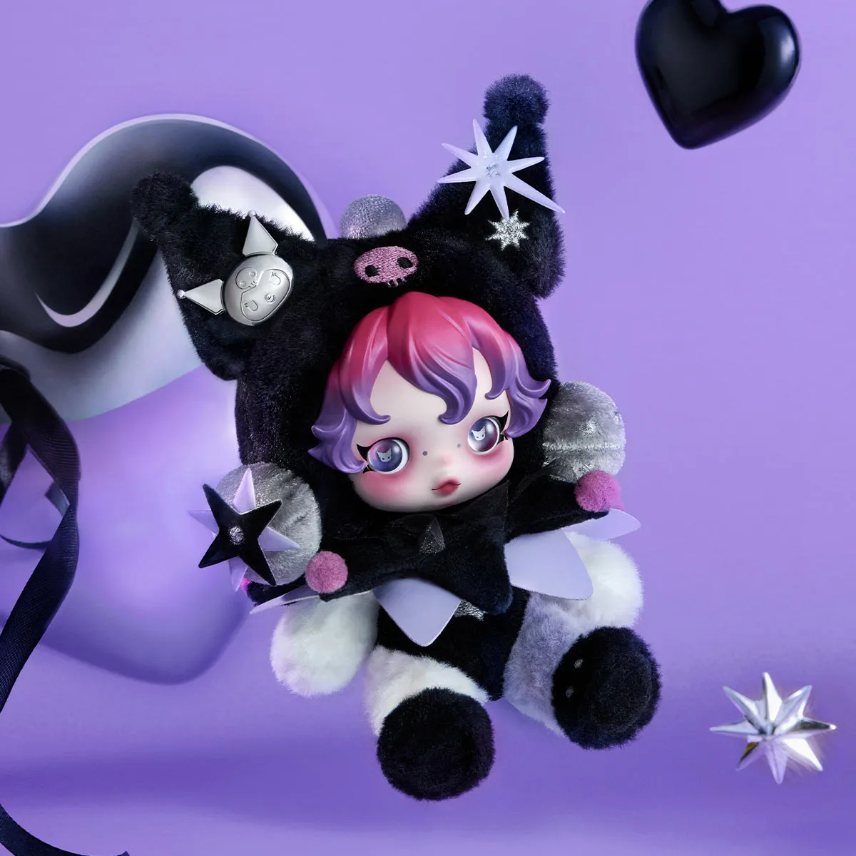 SKULLPANDA × KUROMI Plush - Image 3
