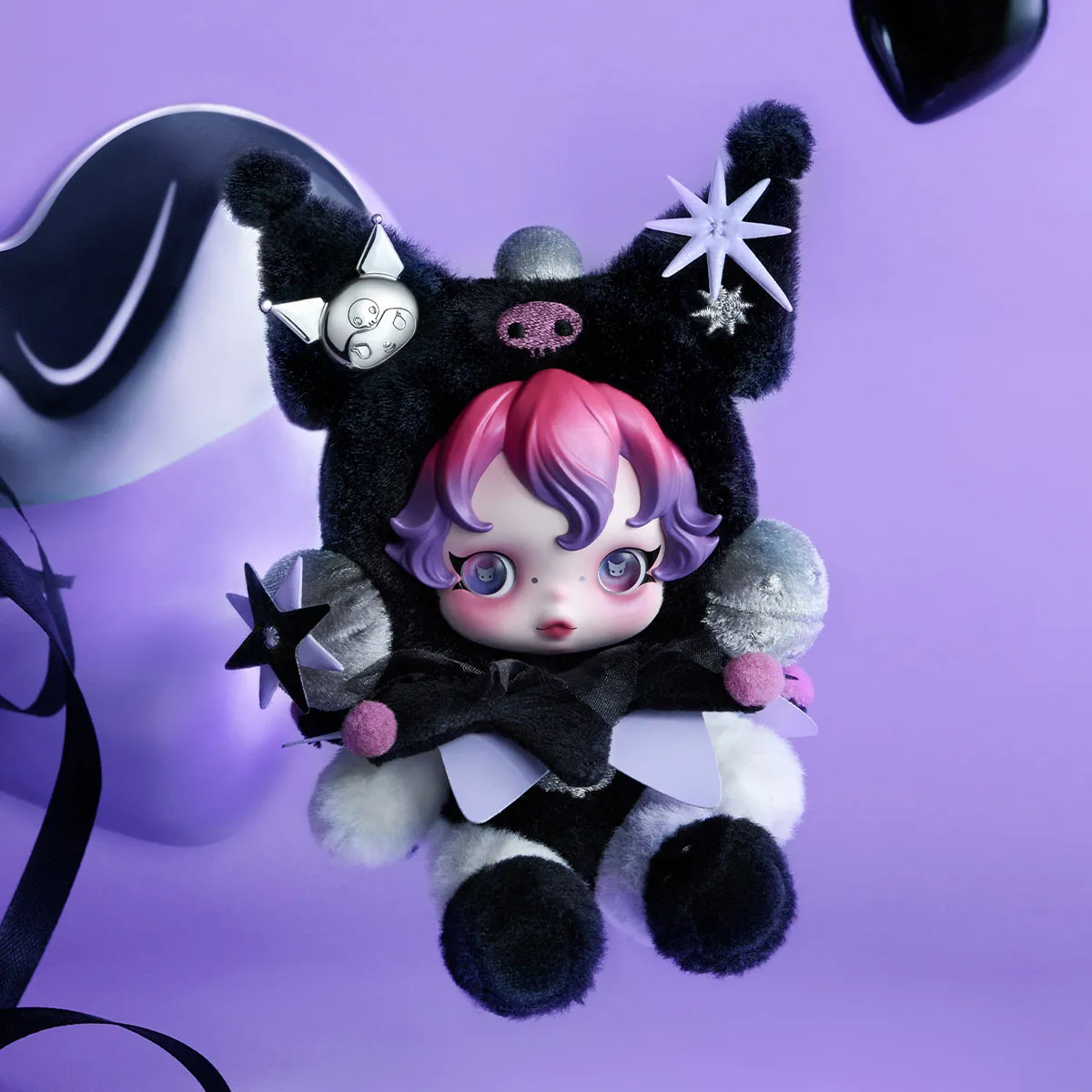 SKULLPANDA × KUROMI Plush - Image 4