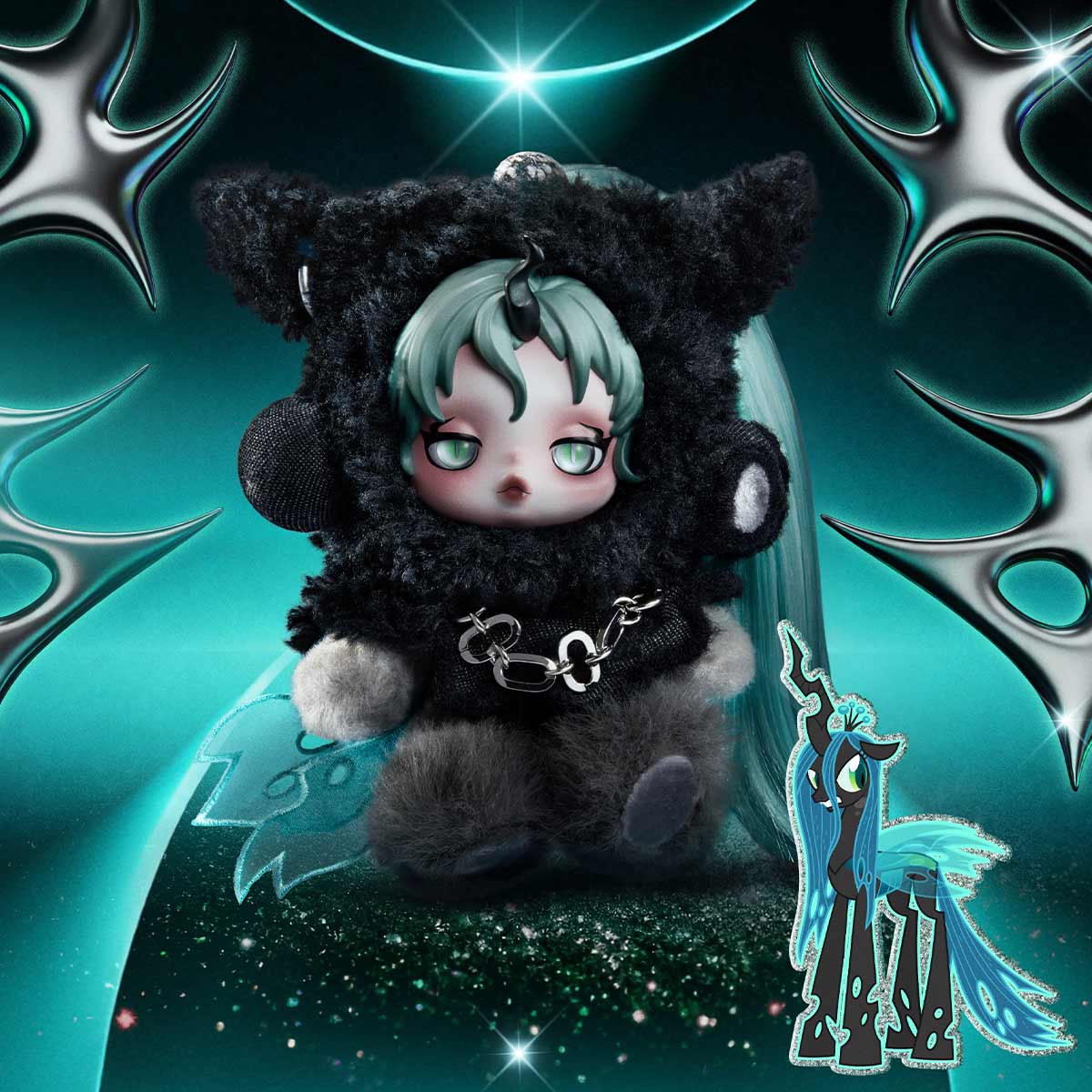 SKULLPANDA × My Little Pony Series Plush Doll Pendant - Image 4