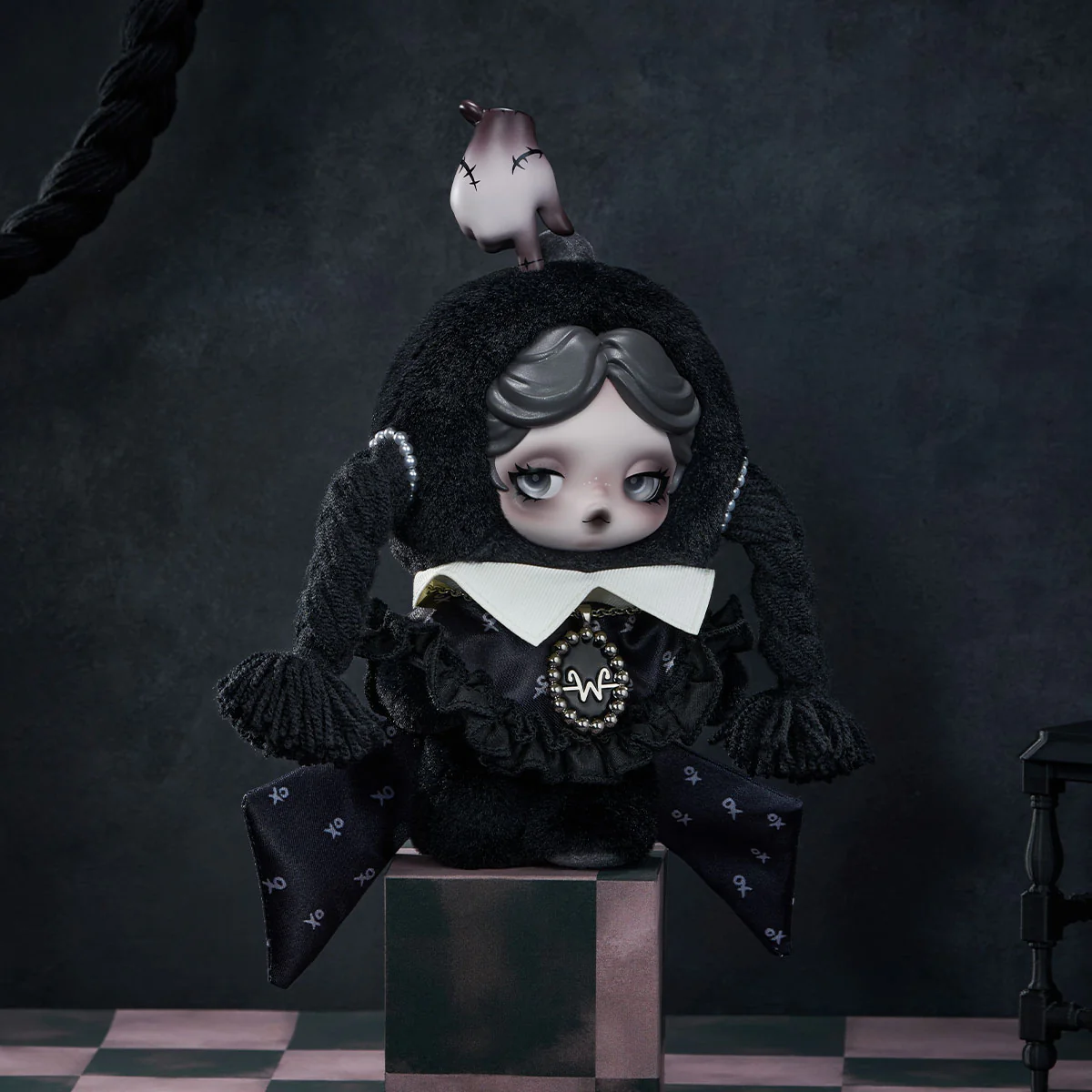 SKULLPANDA × Wednesday Plush Classic Dress Version Figure - Image 2