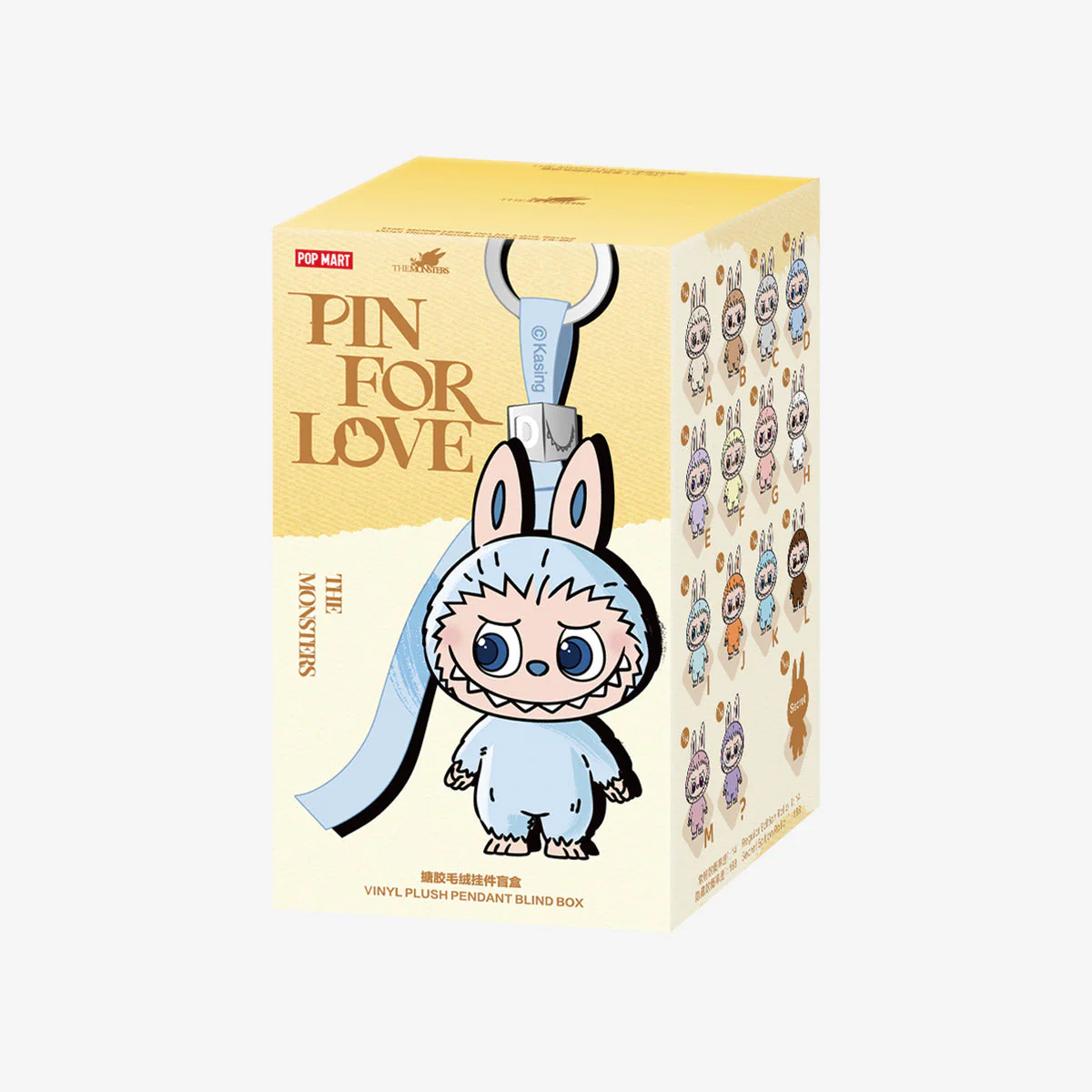 Mini Labubu THE MONSTER Pin for Love Series- Vinyl Plush Pendant (A-M)